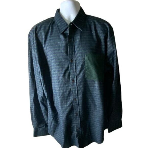 Coastal 9 Bolsa Striped Shirt Mens XXL Modern Slim Long Sleeve Button Up Preppy - Picture 3 of 7